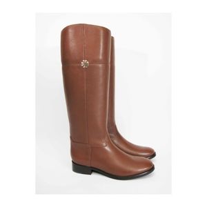 Tory Burch Jolie Brown Leather Riding Boot